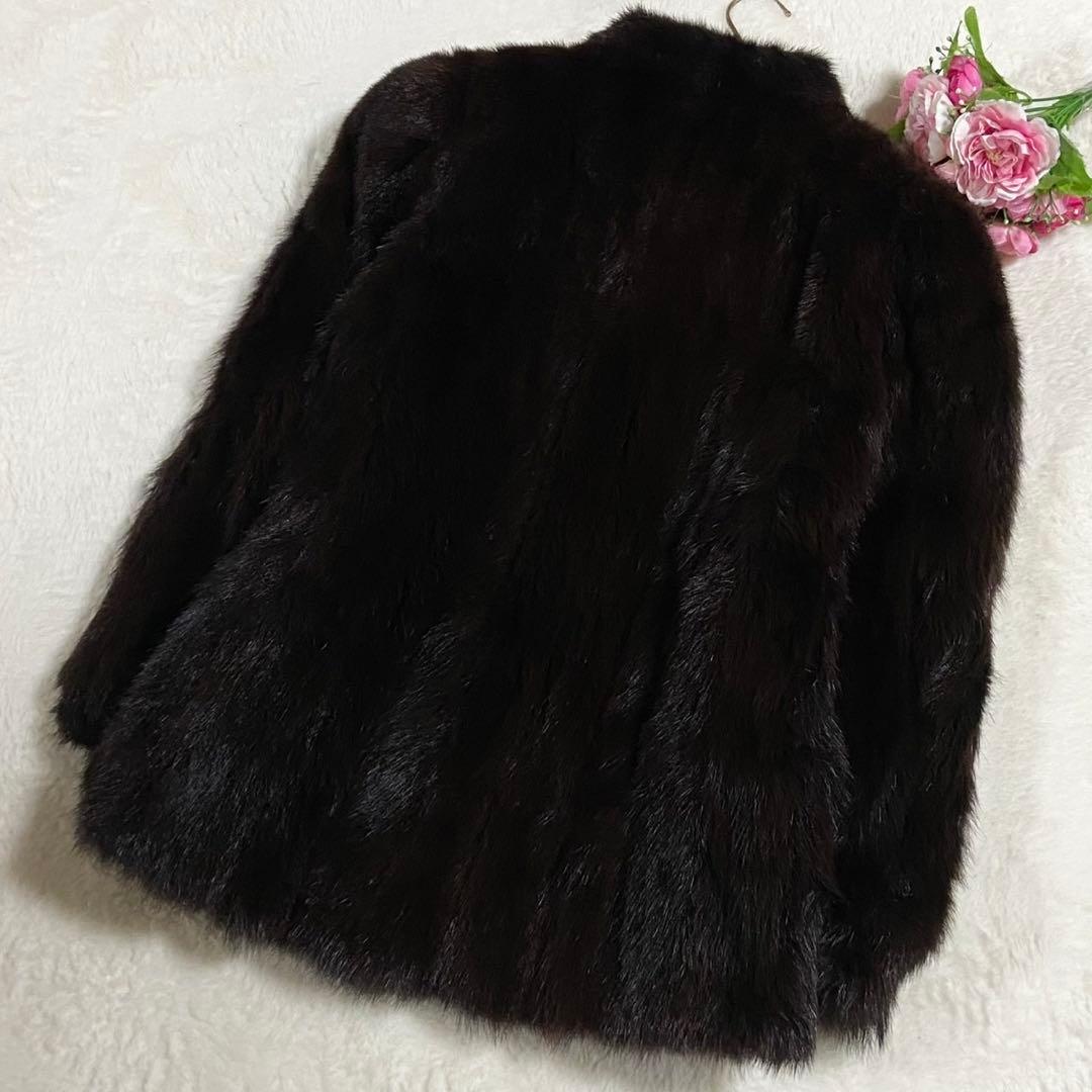 ミンク 本毛皮 コート リアルファー サイズL相当