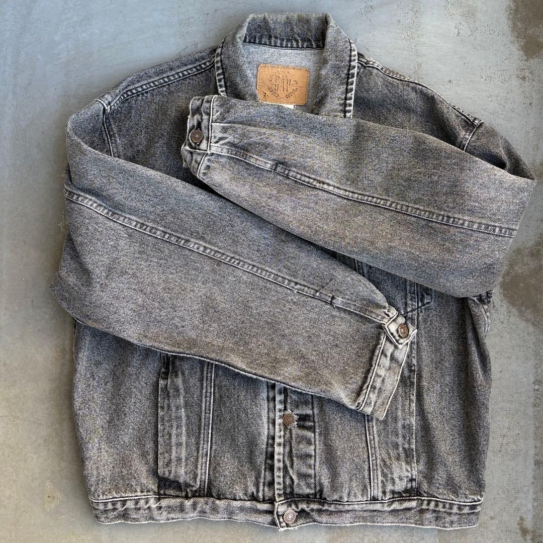 80s 90s OLDGAP 先染め ブラック デニムジャケット USA製