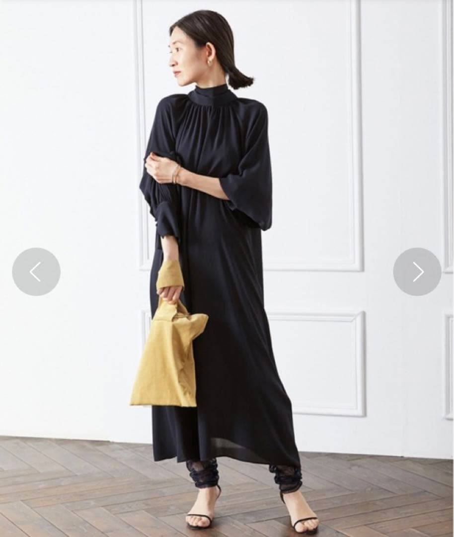 VERMEIL par iena 2wayボウタイワンピース　ネイビー　卒業式