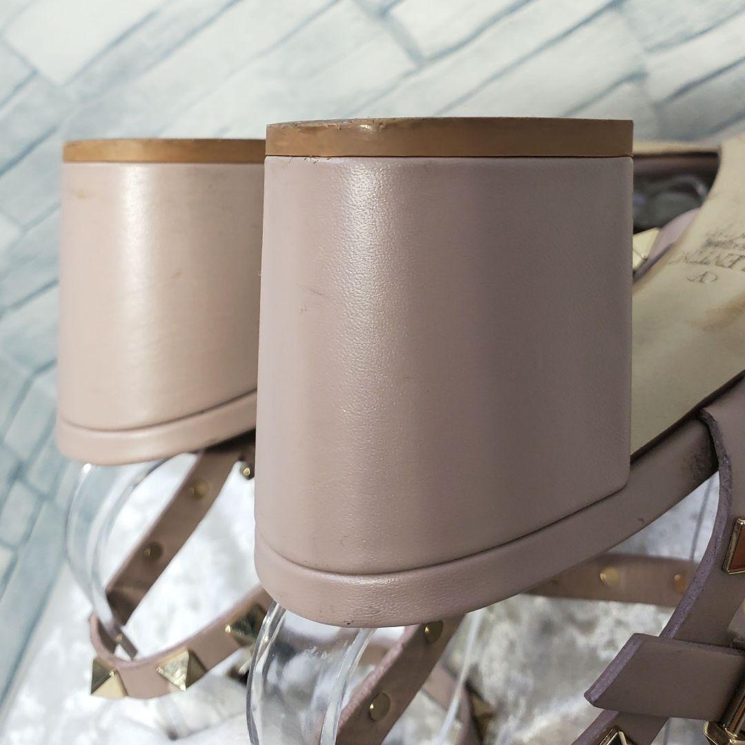 【美品】✨VALENTINO ロックスタッズ サンダル 90MM ピンク 現行品