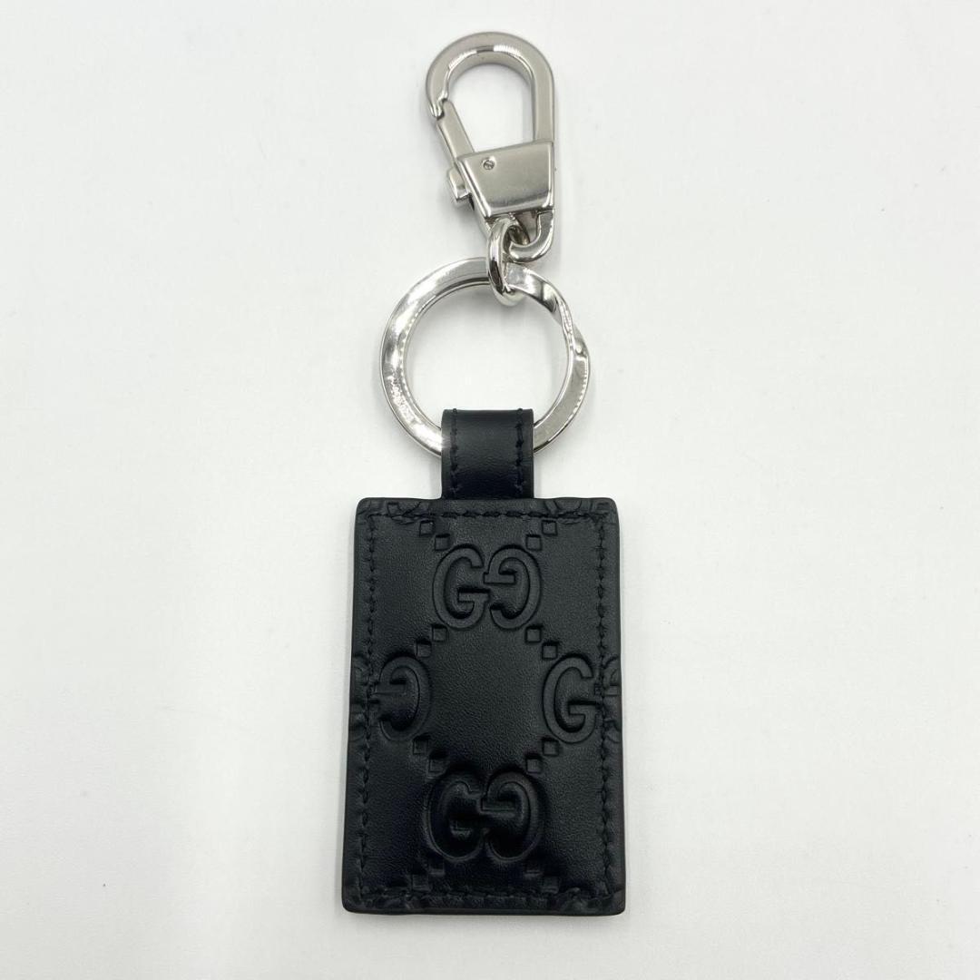 ⭐︎もも⭐︎　グッチ ドリアン GG レザー キーリング ブラック