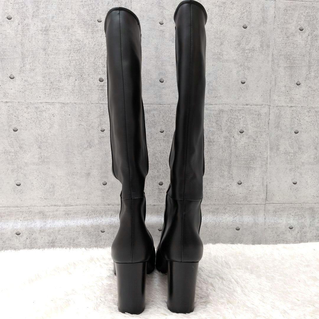 【美品】ペリーコ　メトロ　ロングブーツ　ポインテッドトゥ　チャンキーヒール　黒