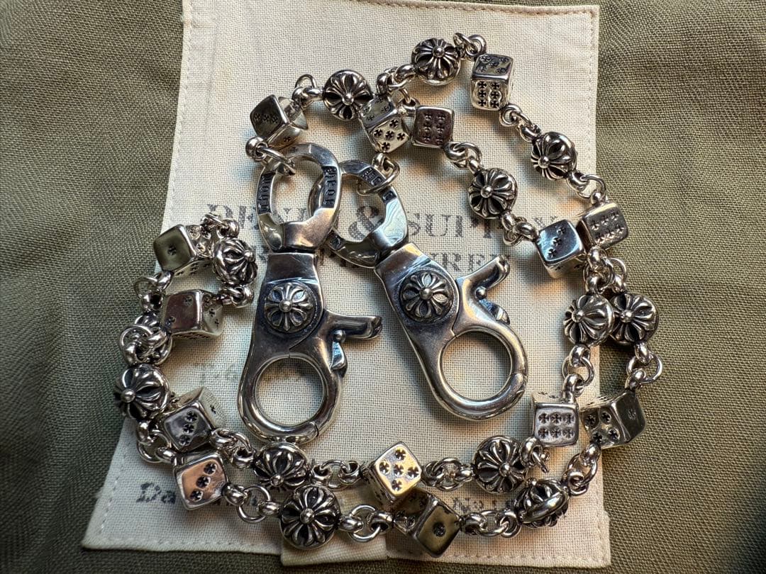 【Dice × Flower ウォレットチェーン】 重厚で存在感QBSZSZ15