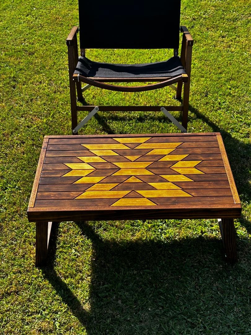 オルテガ　テーブル　キャンプ　ローテーブル折りたたみ（W×R）