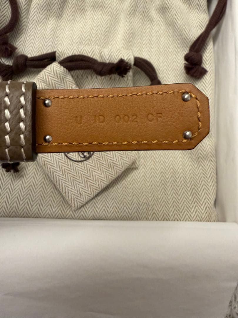 値下げ★HERMES ケリーベルト エトゥープ　シルバー金具
