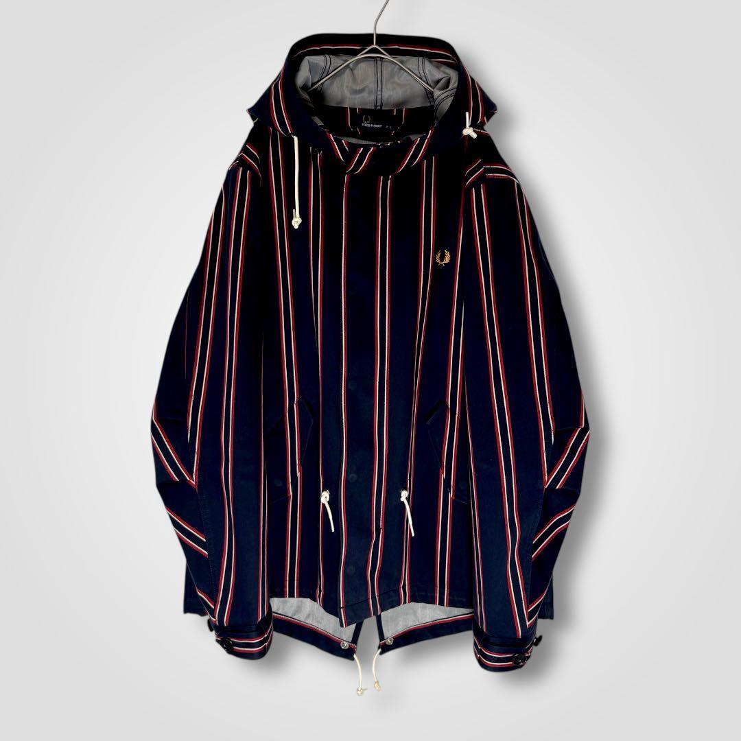 1711◆フレッドペリーレジメンタルストライプ モッズパーカーコート藤井郁弥