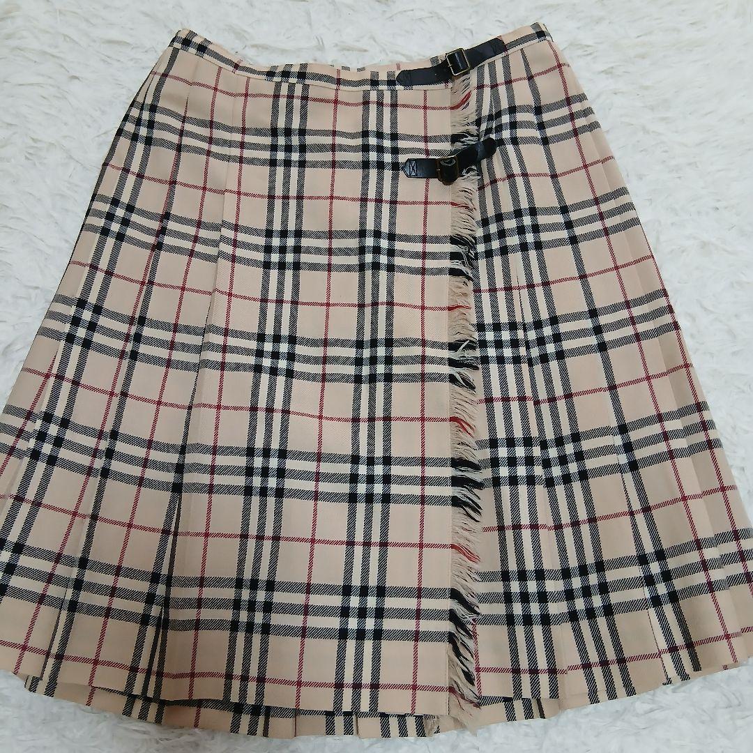 【美品】【BURBERRY BLUE LABEL】ノバチェック　巻きミニスカート