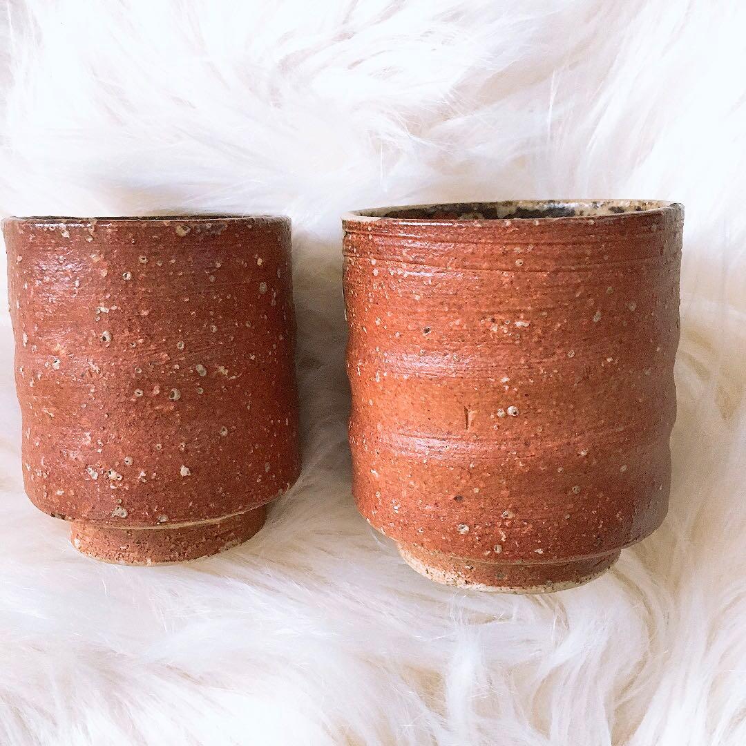 信楽焼 湯のみ 2個セット 茶器