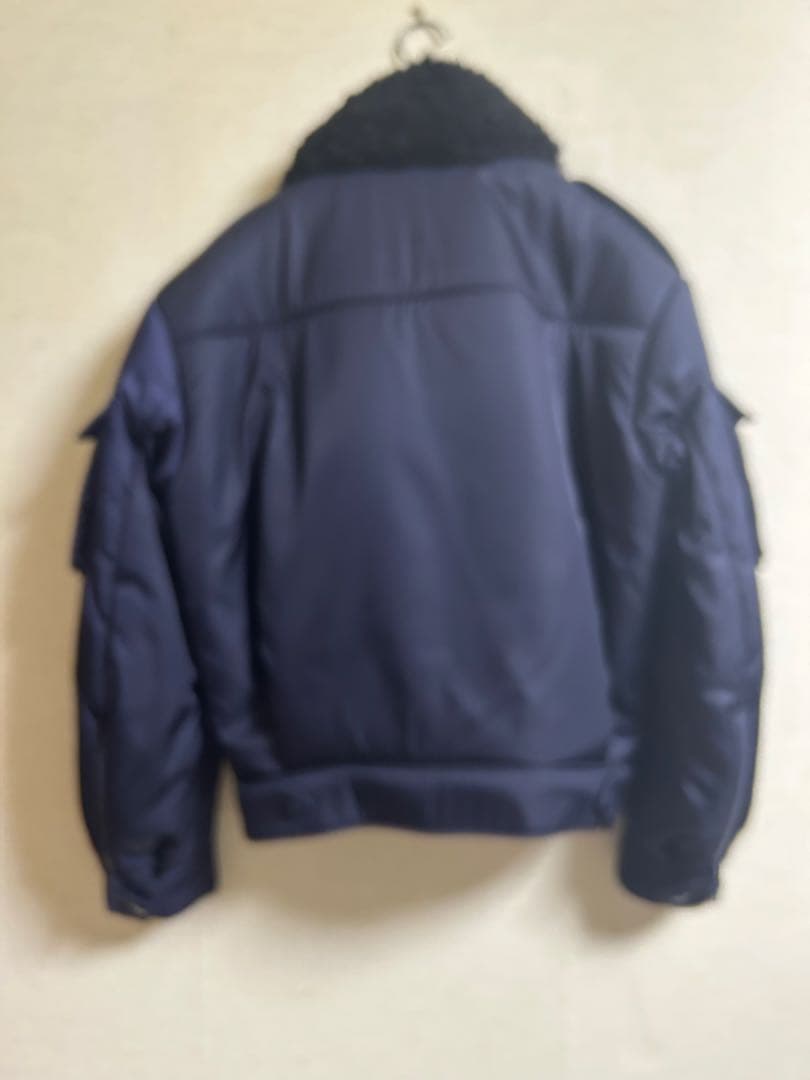 PRADA 2019AW ミリタリー ナイロン ブルゾン46 ネイビー