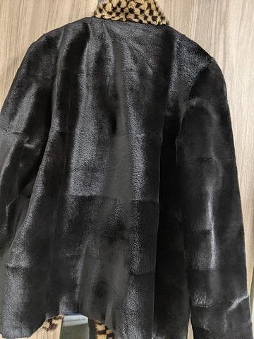 A893　シェアードウィーゼル　ミンク　毛皮　リバーシブル　リアルファーコート