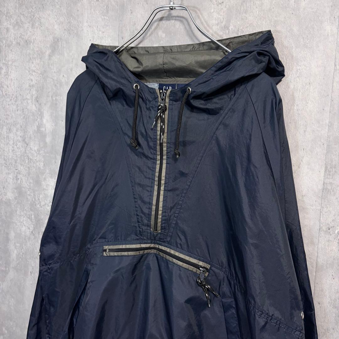 OLD GAPアノラックパーカーLネイビー90sオールドギャップ古着ナイロン