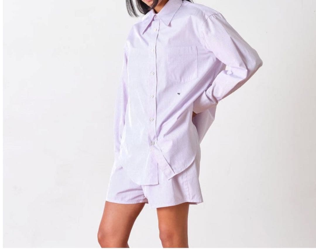 パンツ HOMMEgirls BOXER SHORT LAVENDER STRIPE