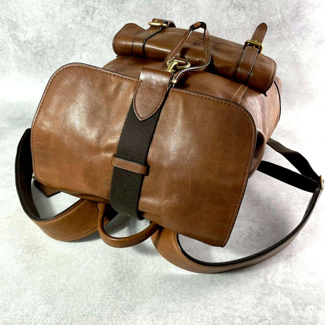 極美品 コーチ ブリーカー バックパック ビジネスバッグ A4可 レザー 茶