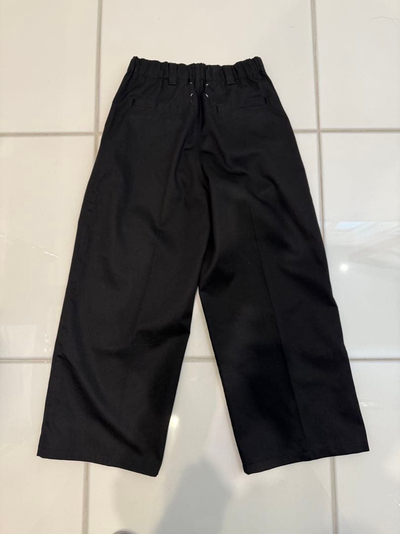 未使用 メゾンマルジェラ 46 ワイドパンツ チノパン スケーターチノ ブラック