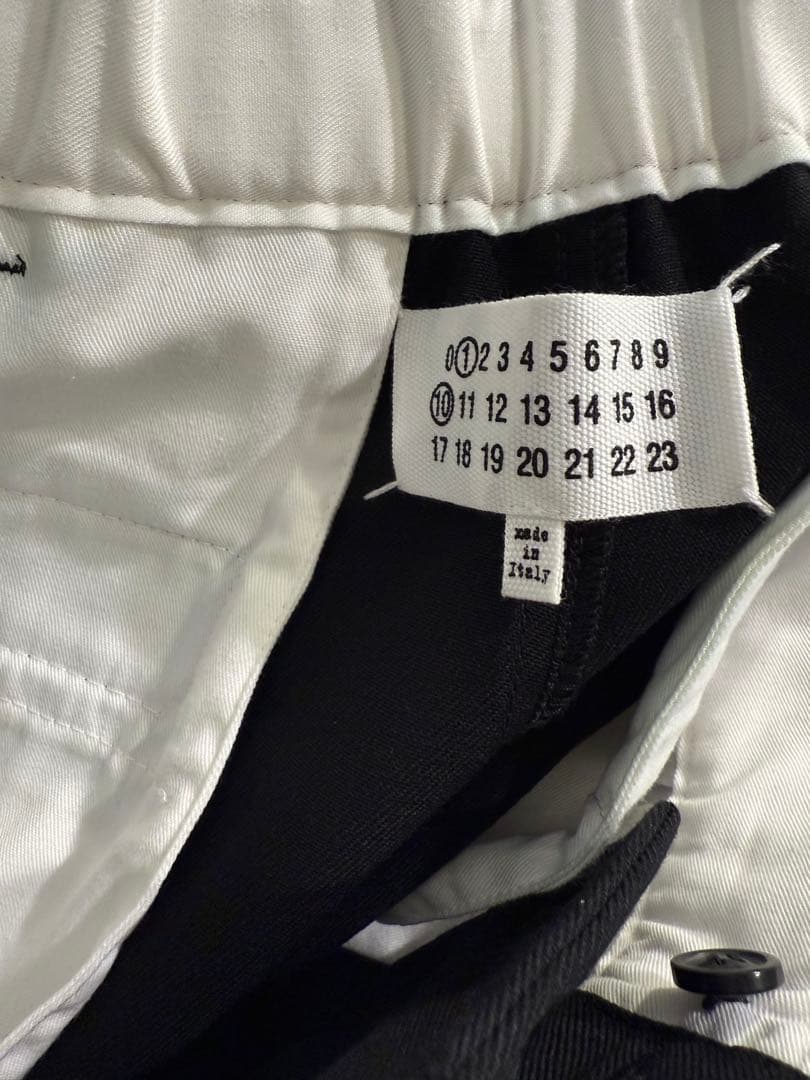 未使用 メゾンマルジェラ 46 ワイドパンツ チノパン スケーターチノ ブラック