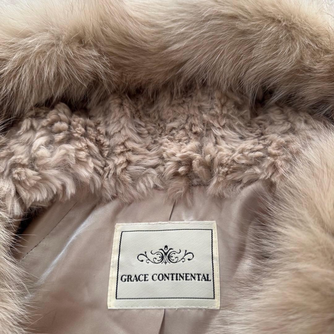 グレースコンチネンタル レッキス ラビット フォックス ファー ポンチョ 36