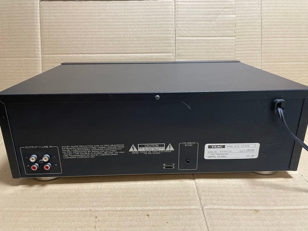 TEAC Ｗ6000R ダブルカセットデッキ オートリバース　動作品