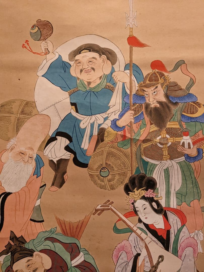 西　晴雲　七福神の掛け軸