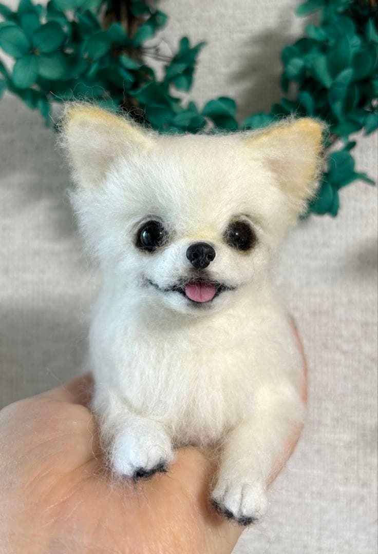 同封専用　羊毛フェルト　にこにこチワワちゃん