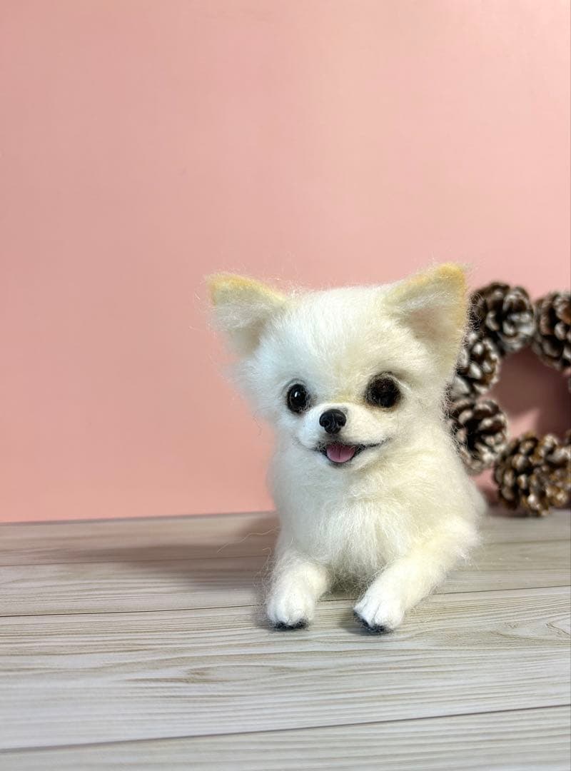 同封専用　羊毛フェルト　にこにこチワワちゃん