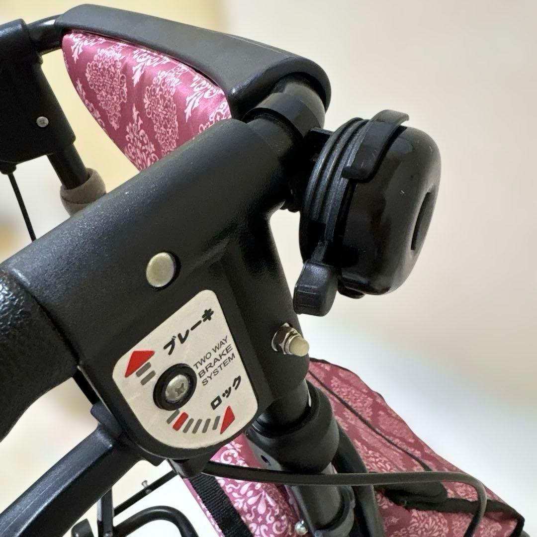 島製作所　エアウォーカー　ピンク　保冷バック＆椅子付き　シルバーカート