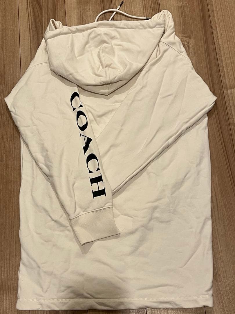 COACH フード付きホワイトパーカーワンピース