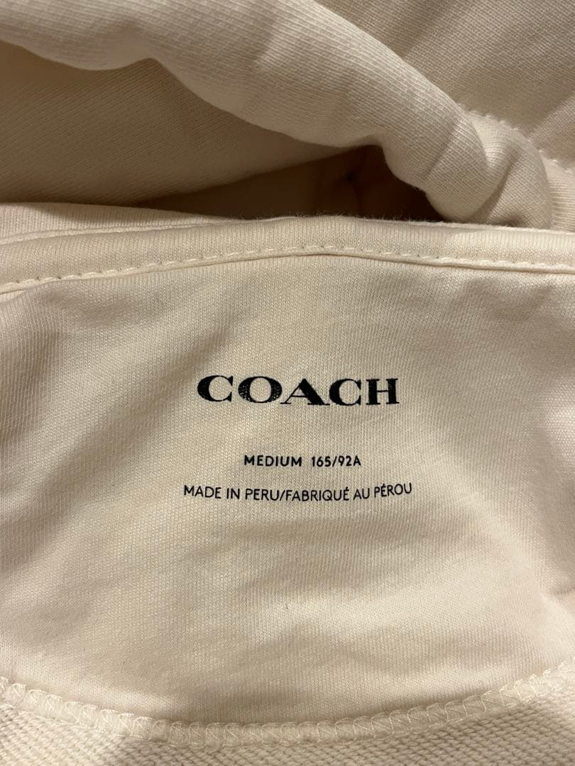 COACH フード付きホワイトパーカーワンピース