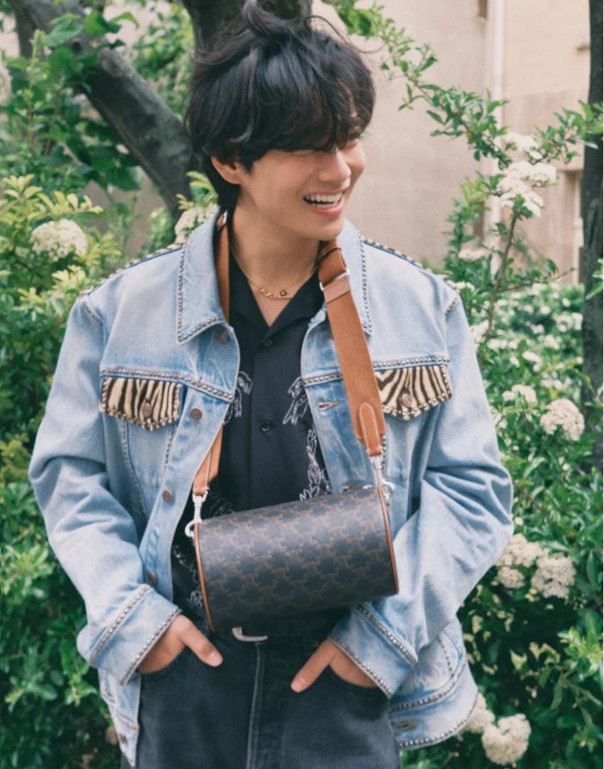 CELINE シリンダーバッグ トリオンフキャンバス ショルダー