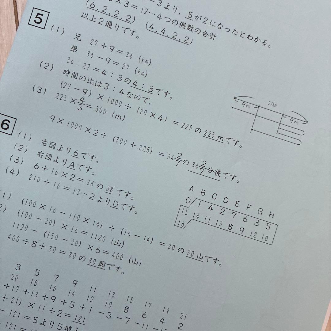 サピックス6年 算数デイリーチェック レベルH