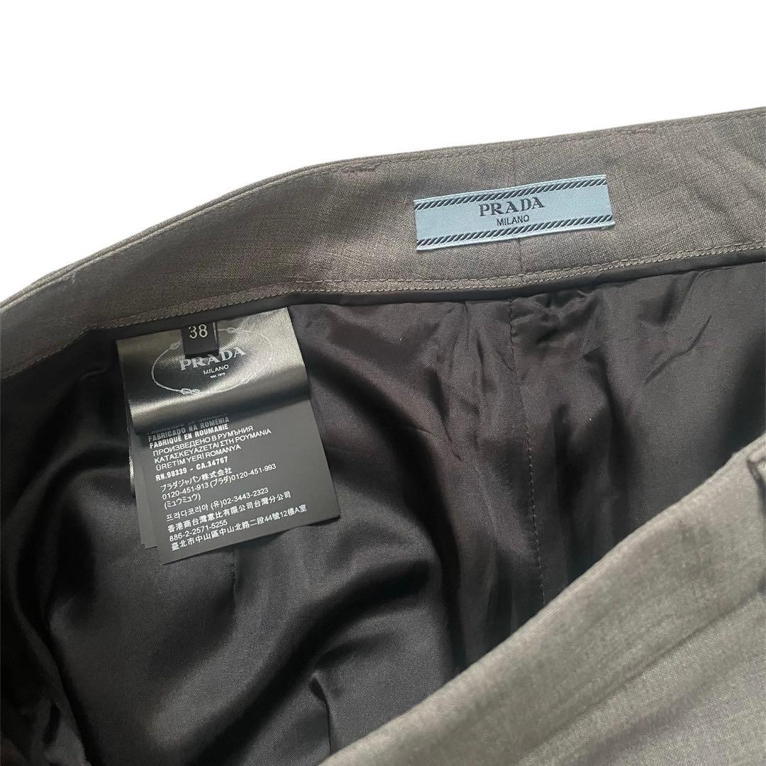 美品25SS PRADA wide slacks グレー