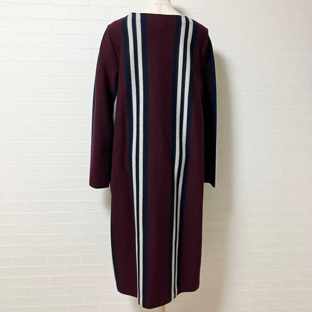 45R 45rpm ロングワンピース　0 ウール　ボルドー　バーガンディ