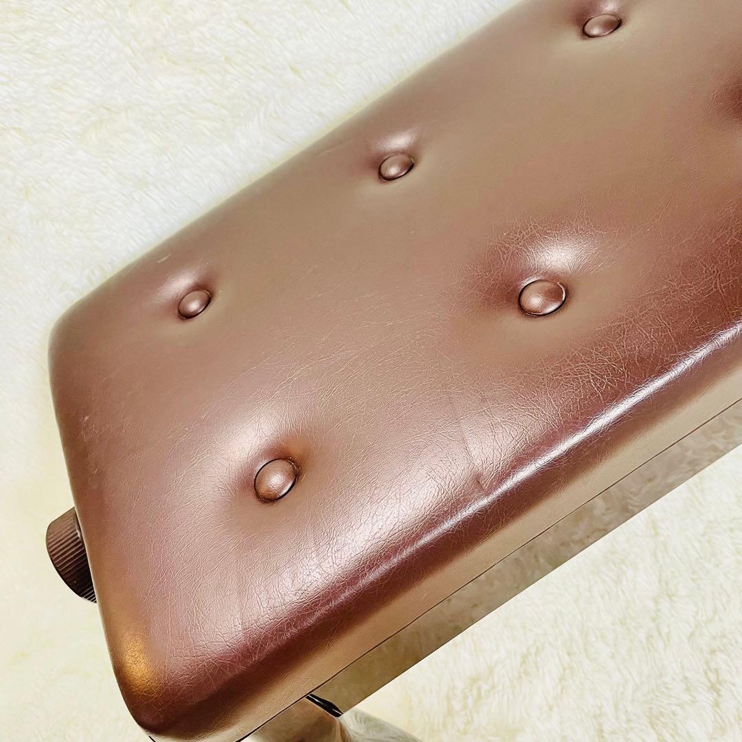 美品　猫足　ピアノ椅子　艶あり　ウォルナット　高さ調整機能付き　高級