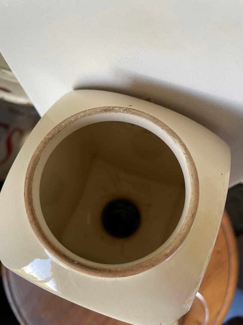 フランス　アンティーク 壁掛け　コーヒーミル　グラインダー 陶器　ドット　星