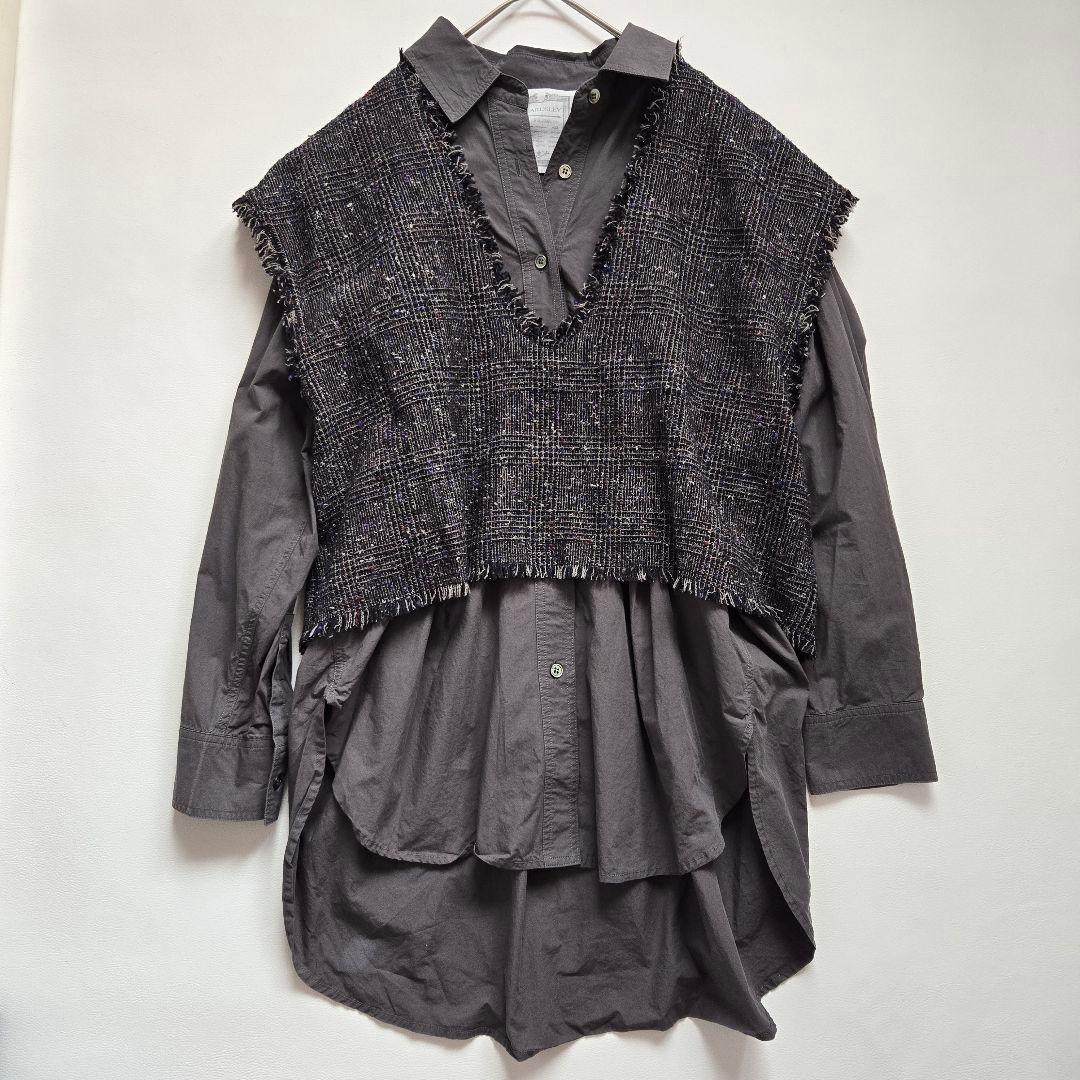 BEARDSLEY　ツイードジレセットシャツ