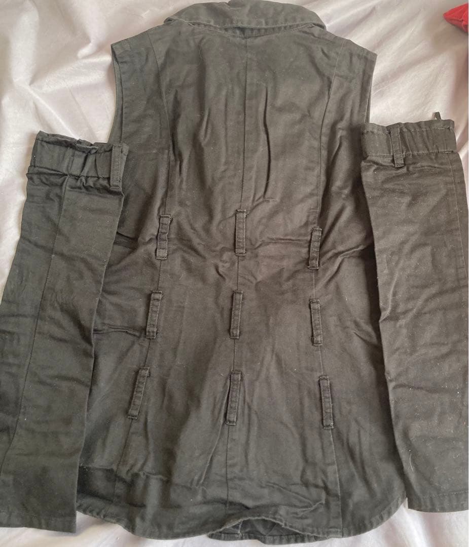 BPN 付け袖 ブラウス シャツ ブラック ドクロ スカル 髑髏 刺繍