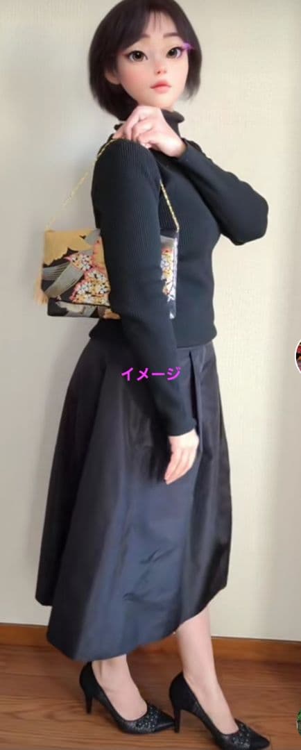 涙模様、シルク着物帯の2ways クラッチバック