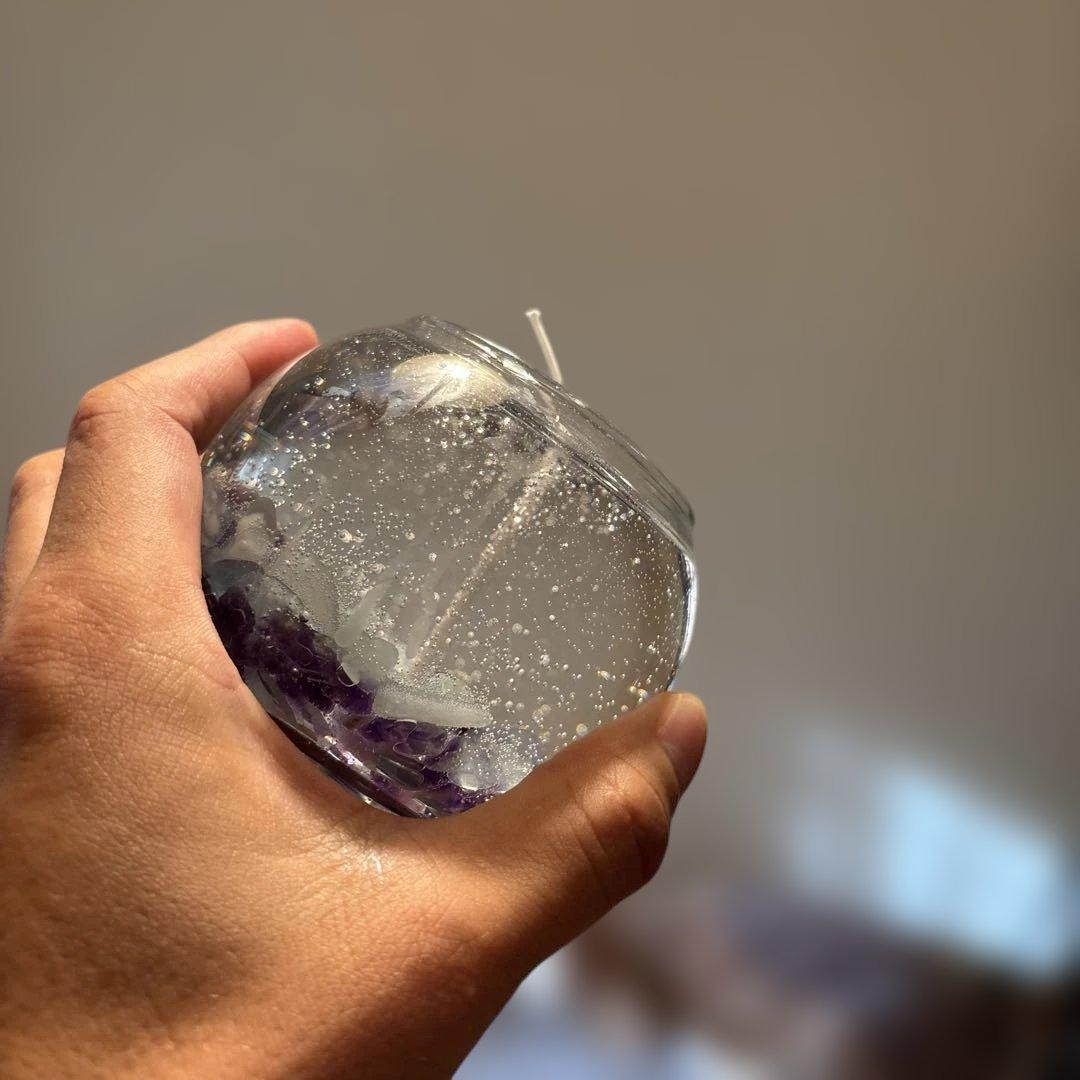 浄化！アメジストとアクアマリンだけのジェルキャンドル！綺麗！