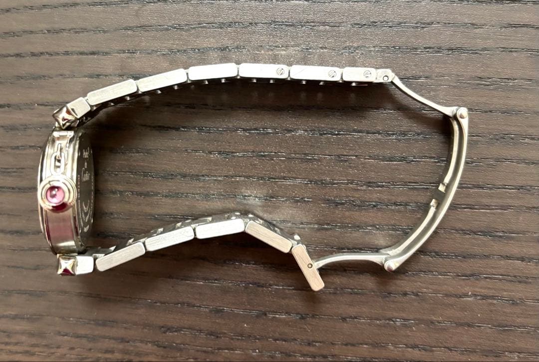 【美品・OH済、電池交換済】カルティエ ミスパシャ ピンク文字盤