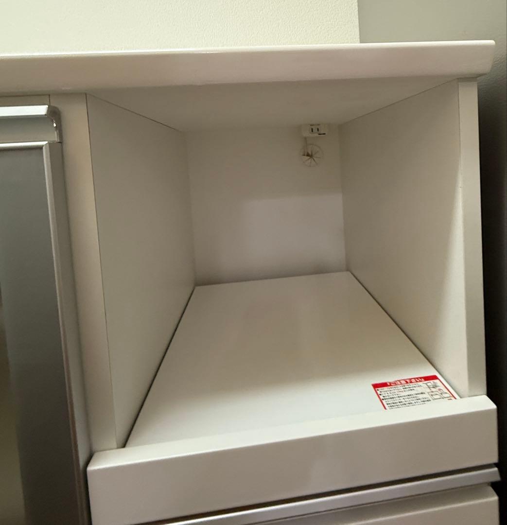 【送料込み・値下げ可】キッチンボード　幅90 ホワイト　レジューム