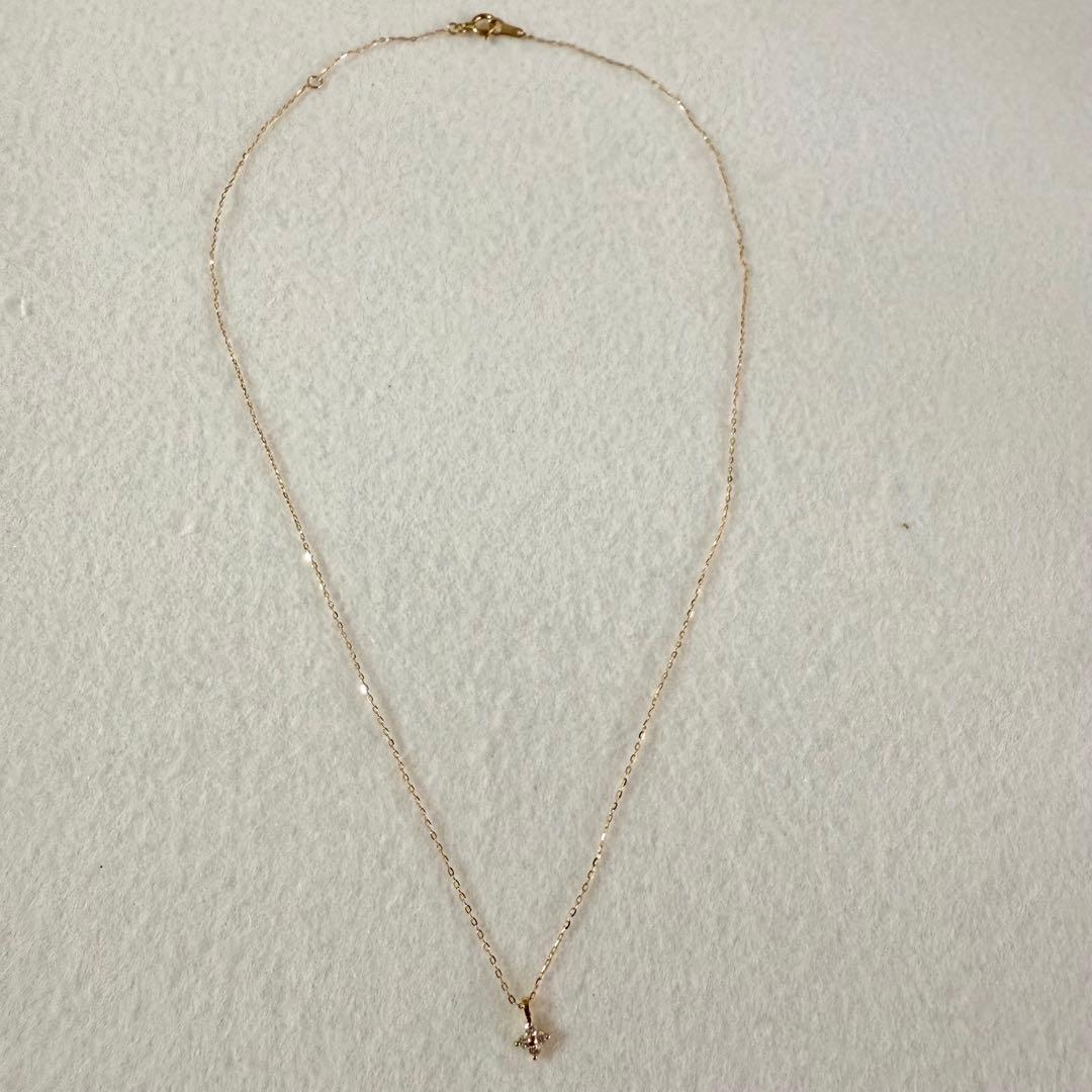 ete エテ レイヤード K18YG ダイヤモンド フローレット ネックレス