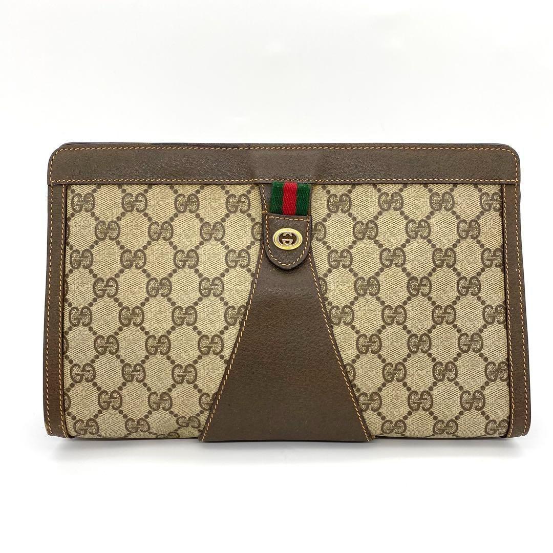 GUCCI グッチ オールドグッチ クラッチバッグ GGスプリーム レザー