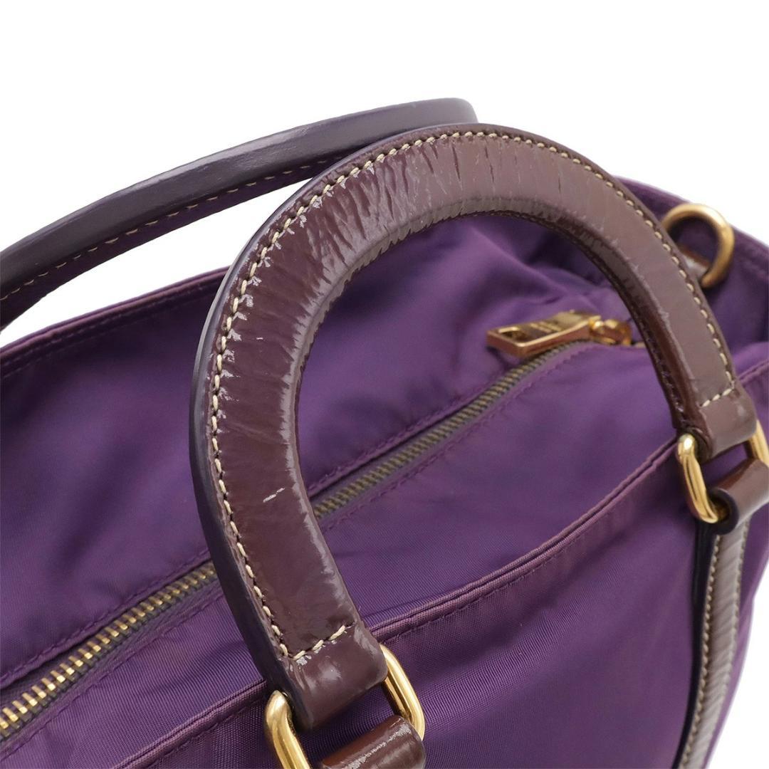 花*丸様 PRADA プラダ トートバッグ ハンドバッグ 2WAY パープル 紫