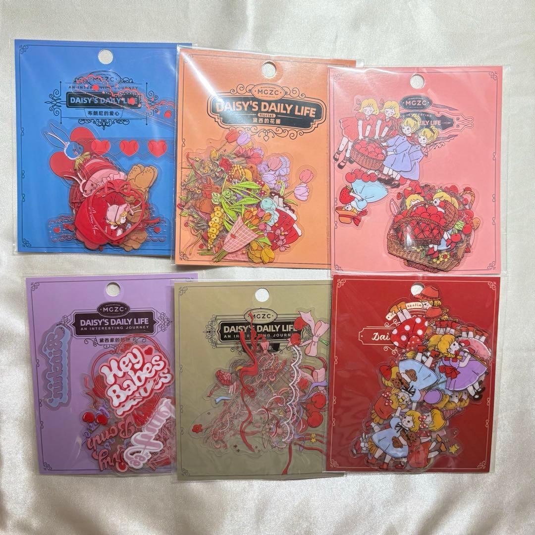 コラージュ素材 まとめ売り 紙もの　シール　メモ 80サイズ段ボールいっぱい