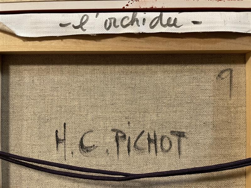 「真作」ピジョット「ラン」静物画　油彩画　額装　サイン有り