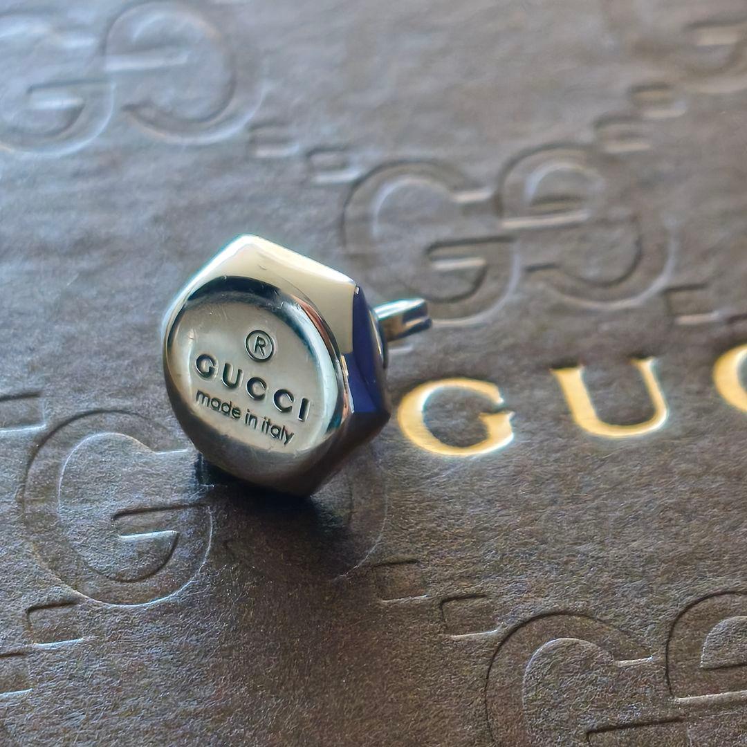 【未使用】GUCCI グッチ ピアス 片耳 ヘキサゴン