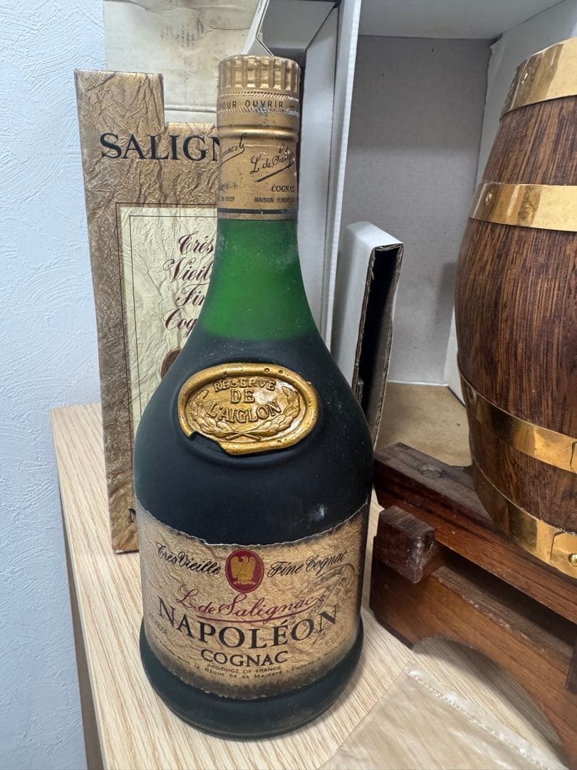 SALIGNAC ブランデー 木製樽型容器セット