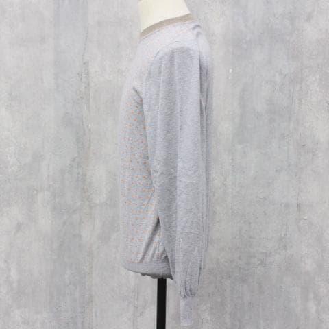 ◇ブルネロクチネリ クルーネックニット 薄手 100％コットン