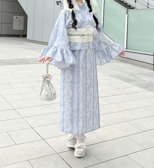 Lovilyn セパレート浴衣(帯セット) ブルー 新品未使用