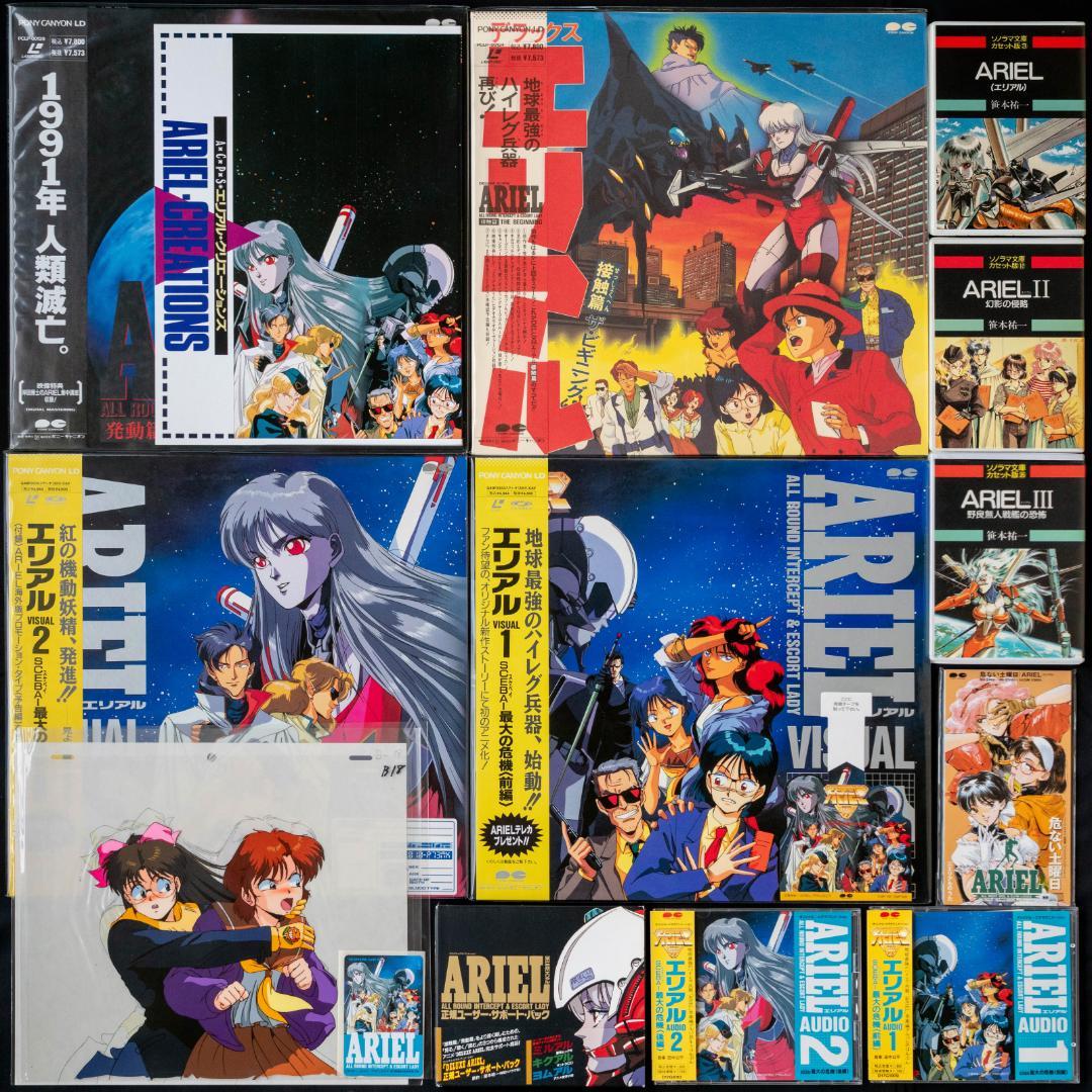 LD ARIEL エリアル 全4枚 カセット3巻 CD4枚 セル画 設定資料集