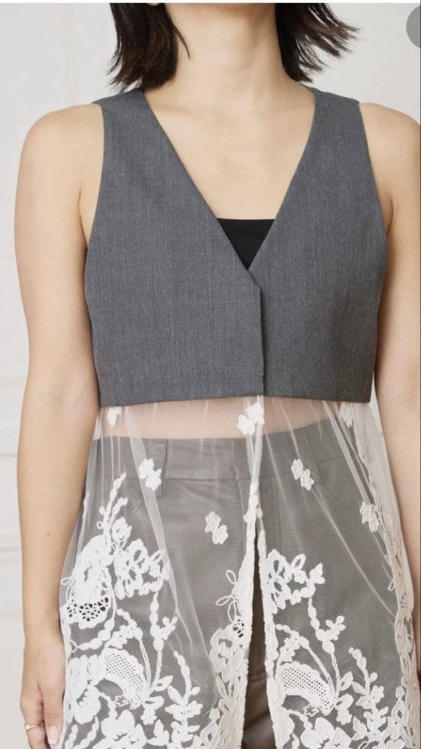 イエナ チュールレースノースリーブベスト